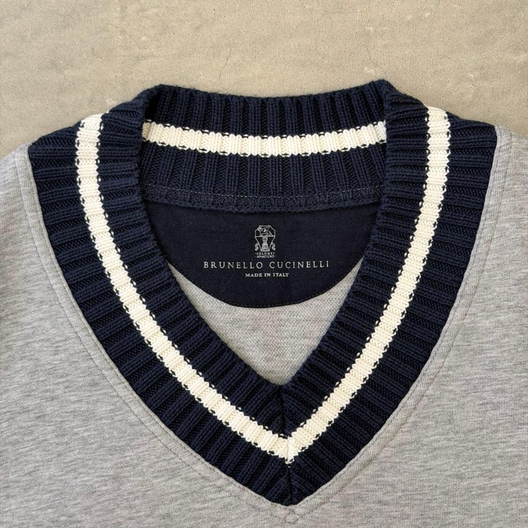 鈴*三様 【美品】 ブルネロクチネリ ベスト コットン グレー M