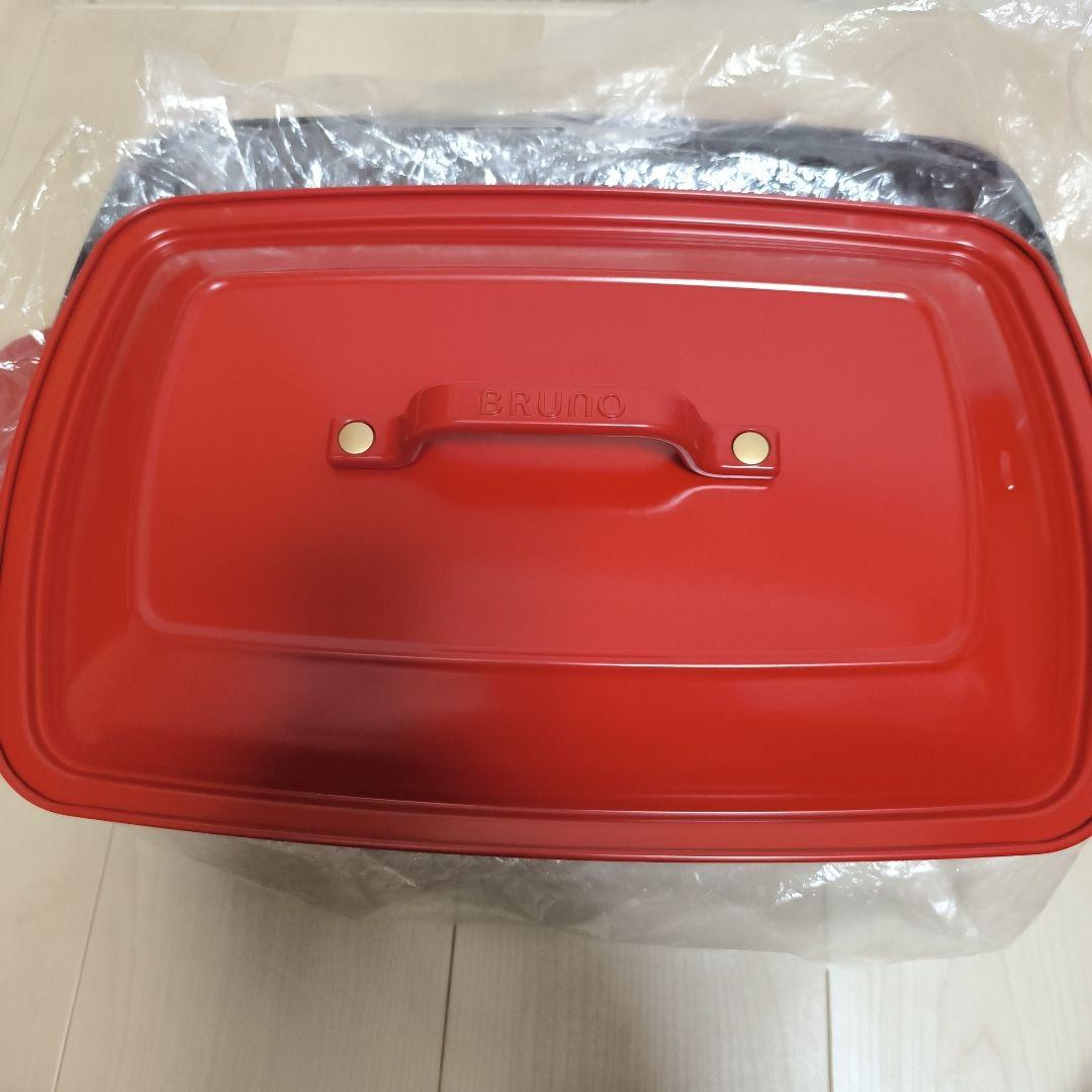 グリル付 BRUNO ブルーノ ホットプレート グランデ BOE026 レッド