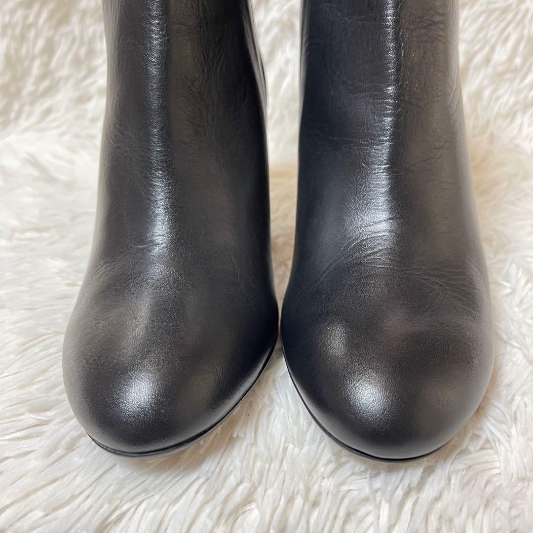 未使用 FABIO RUSCONI 本革 サイドゴアブーツ ラウンドトゥ