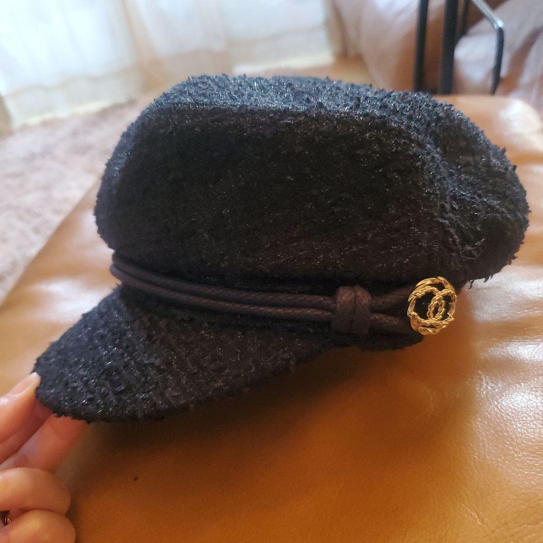 美品　CHANEL　　ツイードキャスケット