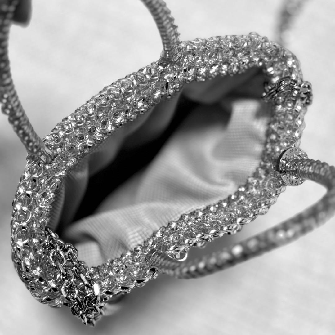 【未使用品/24時間以内発送】ペルラ グリッター/スクエア スモール/シルバー