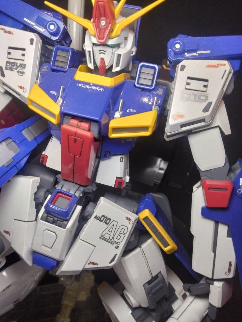 MG　ZZガンダムVer.Ka プレミアムデカール仕様　塗装完成品　説明書台座付