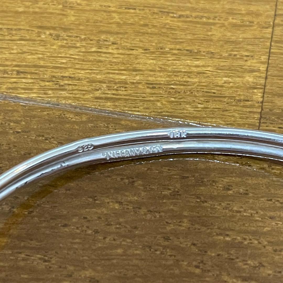 Tiffany ティファニー ダブルフック&アイ コンビ バングル925 k18
