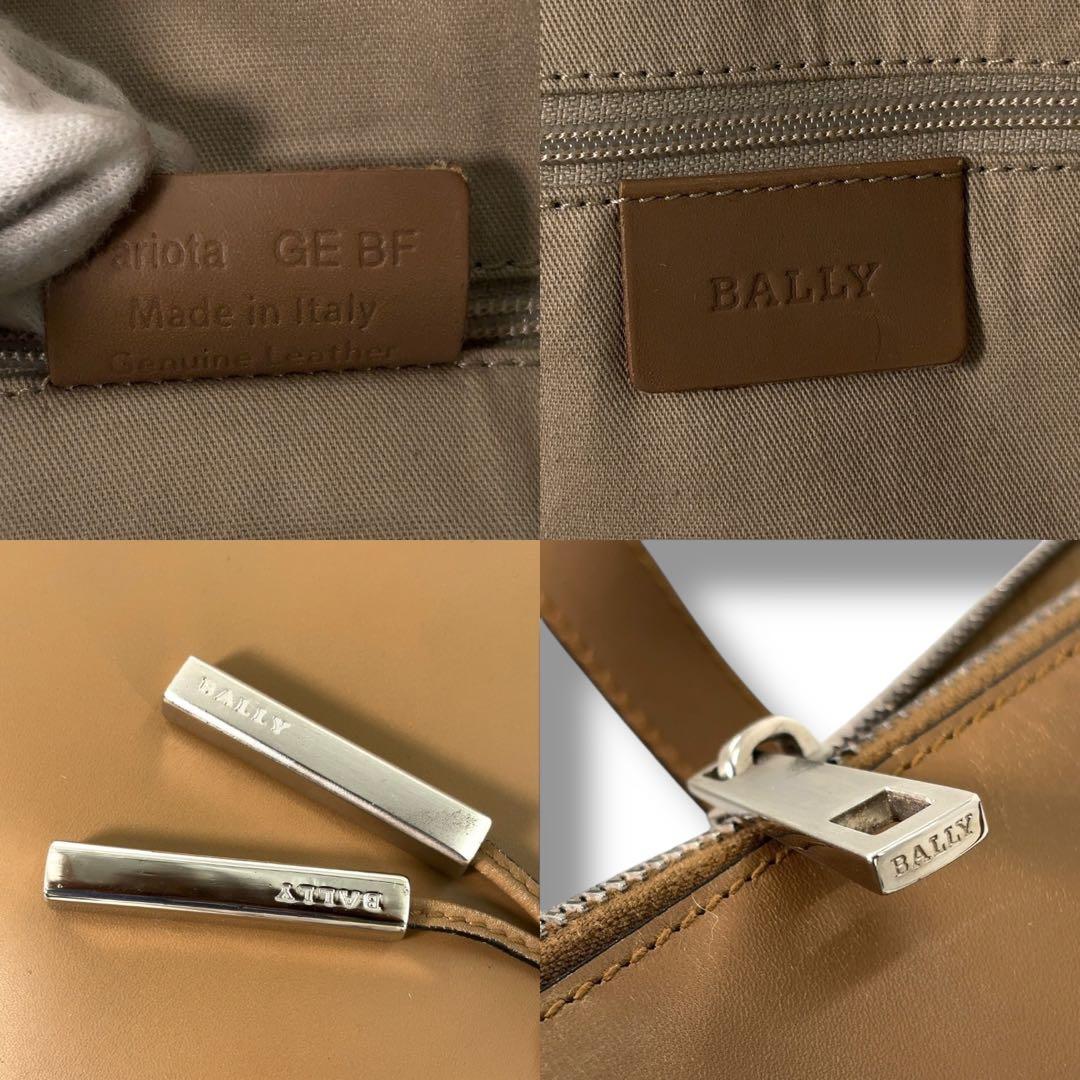 【美品】BALLY バリー　トートバック　レザー　金具　ロゴ　A4収納　肩掛け