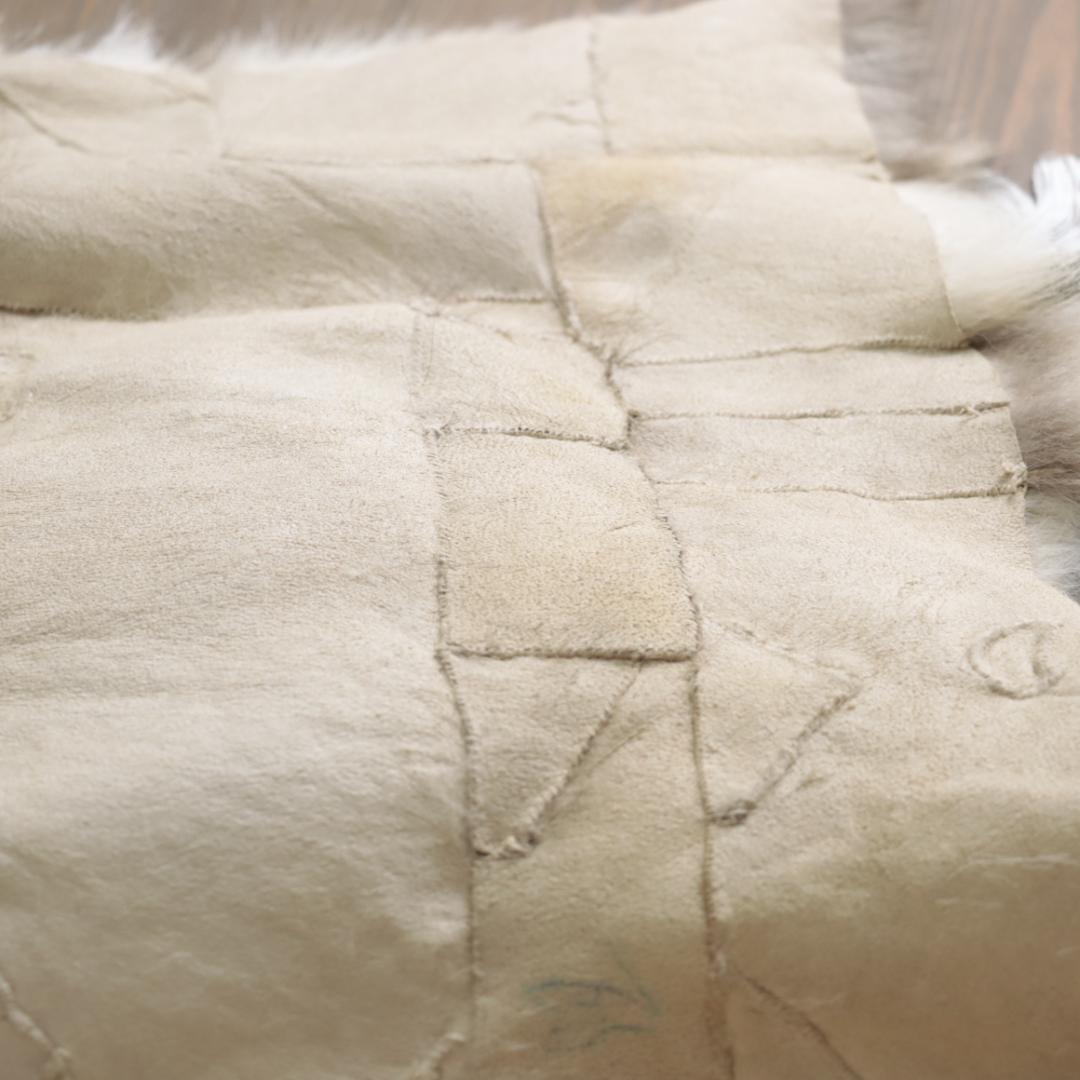 オーストラリア製　高級リアルファー　ムートンマット　ラグ　パッチワークカンガルー