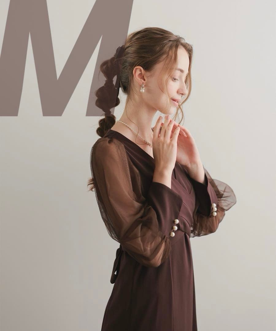 1★新品タグ付き★ドリードール　クロスデザインドレス　2wayドレス　パールM