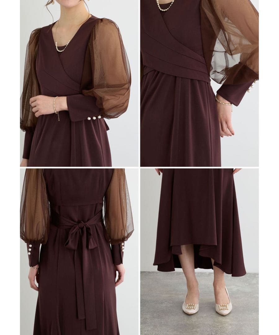 1★新品タグ付き★ドリードール　クロスデザインドレス　2wayドレス　パールM