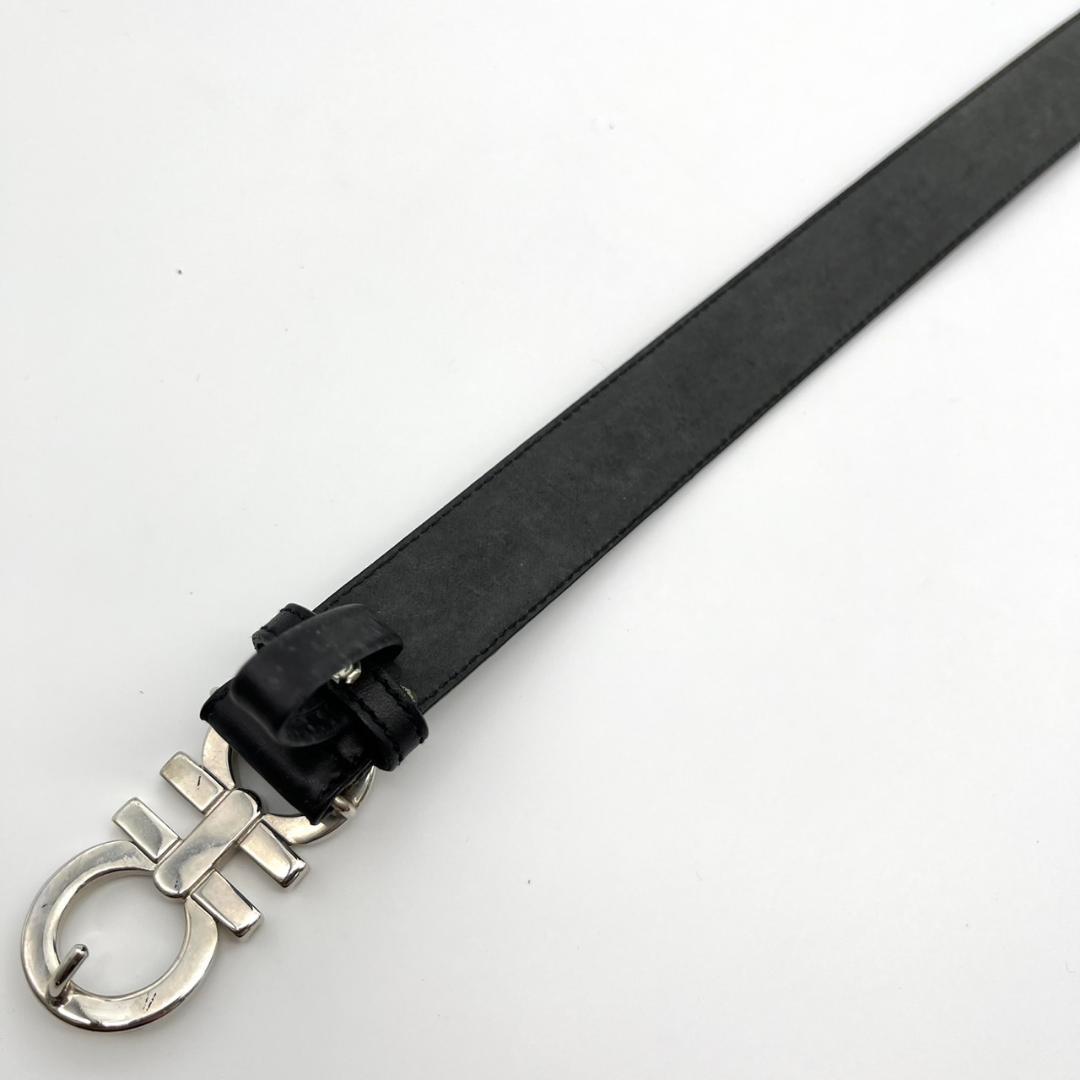 フェラガモ ベルト レディース ダブルガンチーニ レザー 本革 ブラック