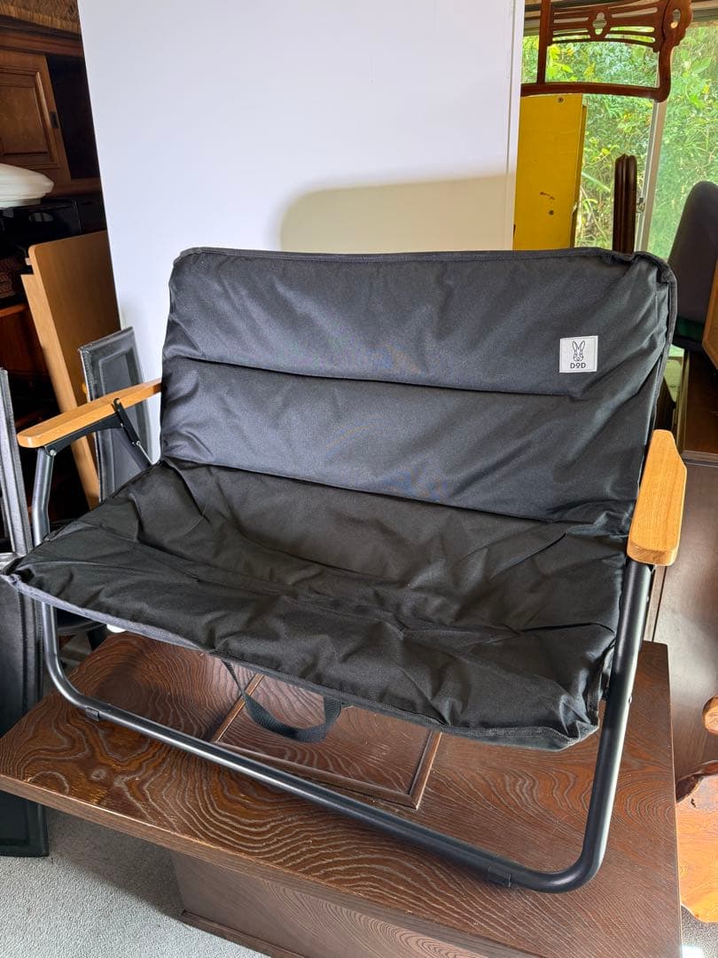 DOD グッドラックソファ ブラック 2人掛け 折りたたみチェア キャンプ