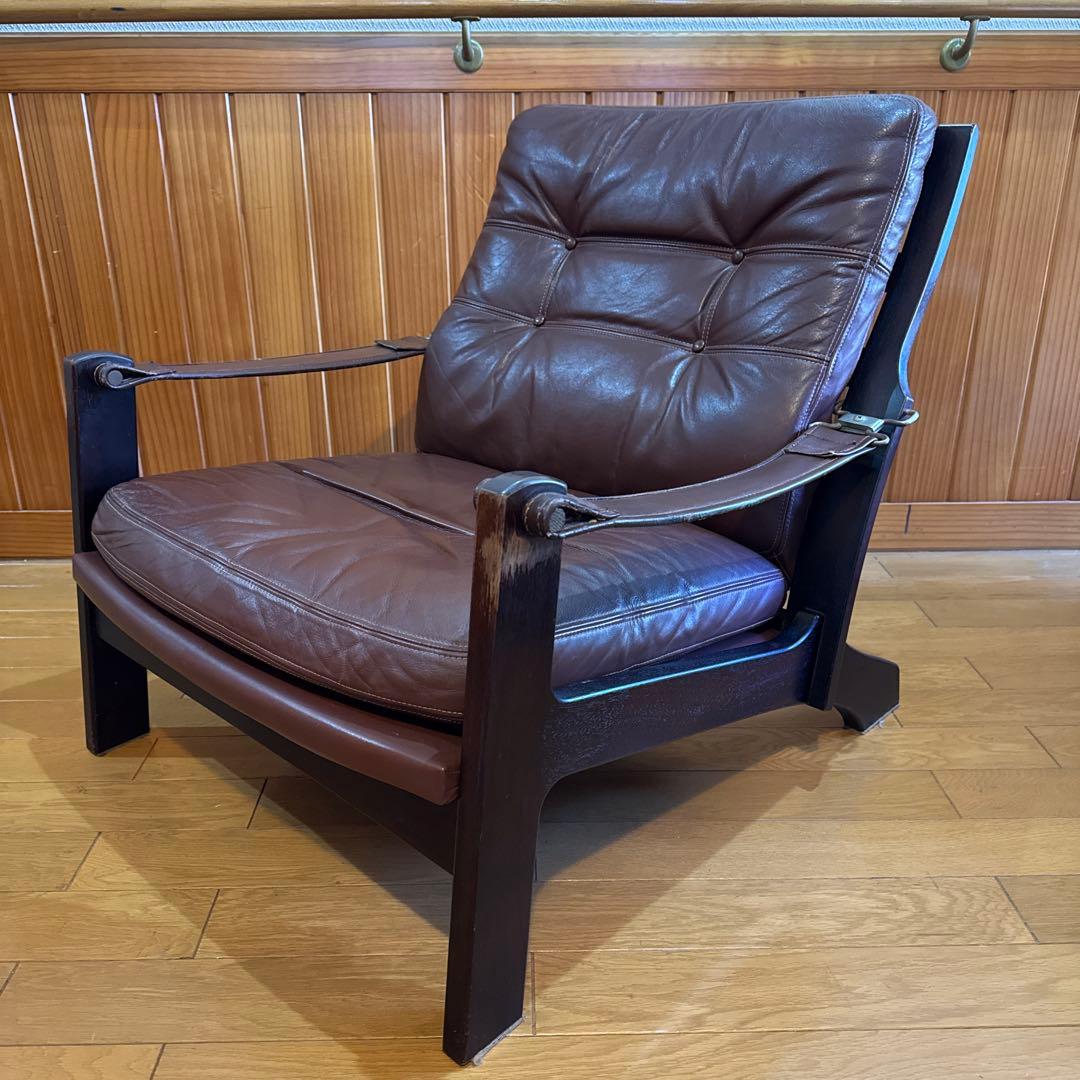 カンディハウス HOCK社 シャーフ 1人掛けソファ　マホガニー/本革　北欧