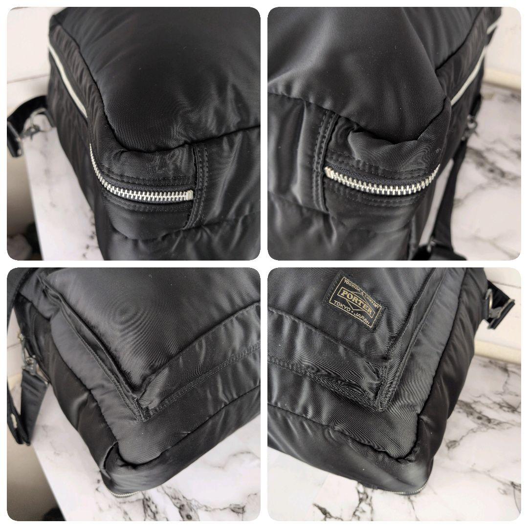 【美品】ポーター☆タンカー　2WAY　大容量　ボストンバッグ　2室　メンズ　黒