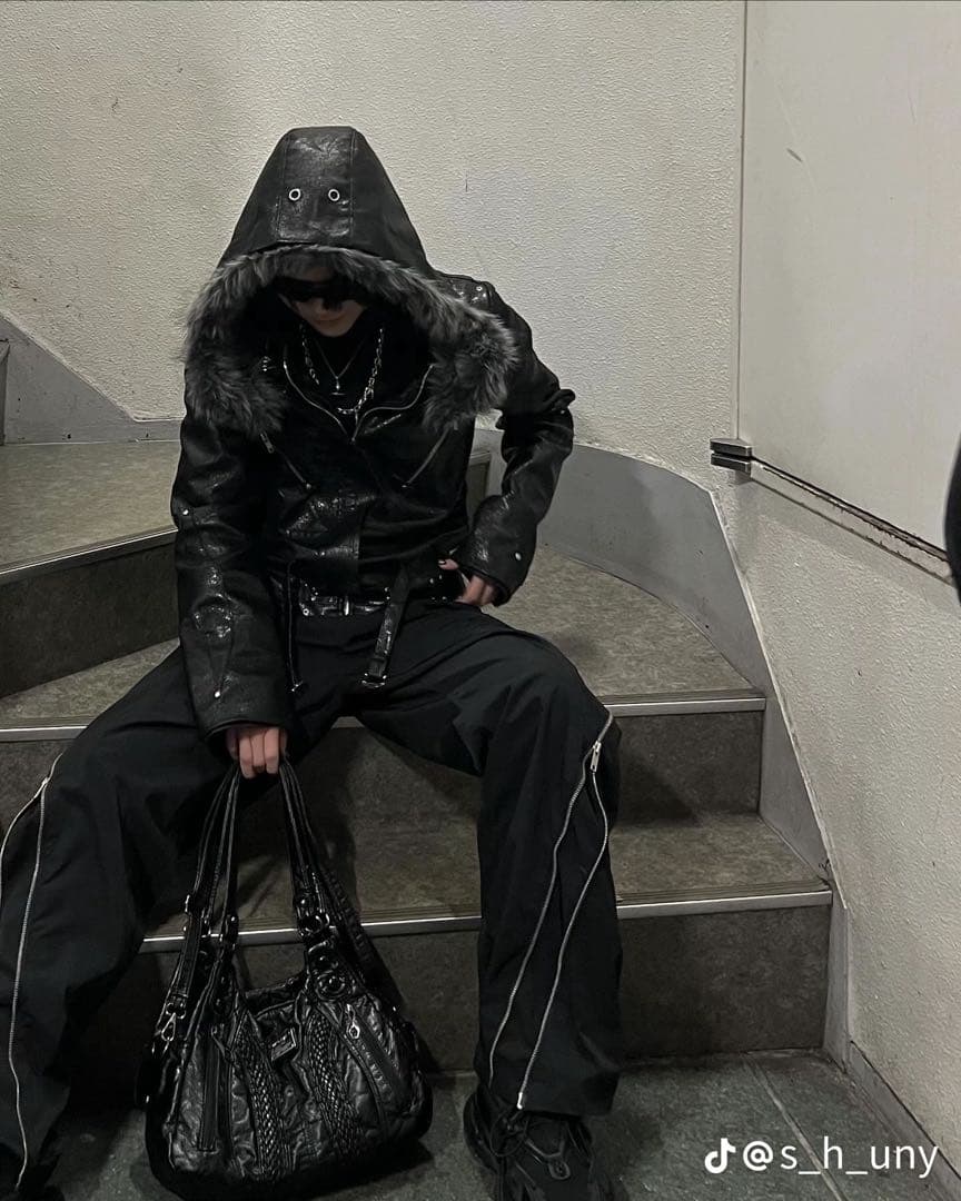 cozy worldwide leather jacket 初期モデル　ラメ