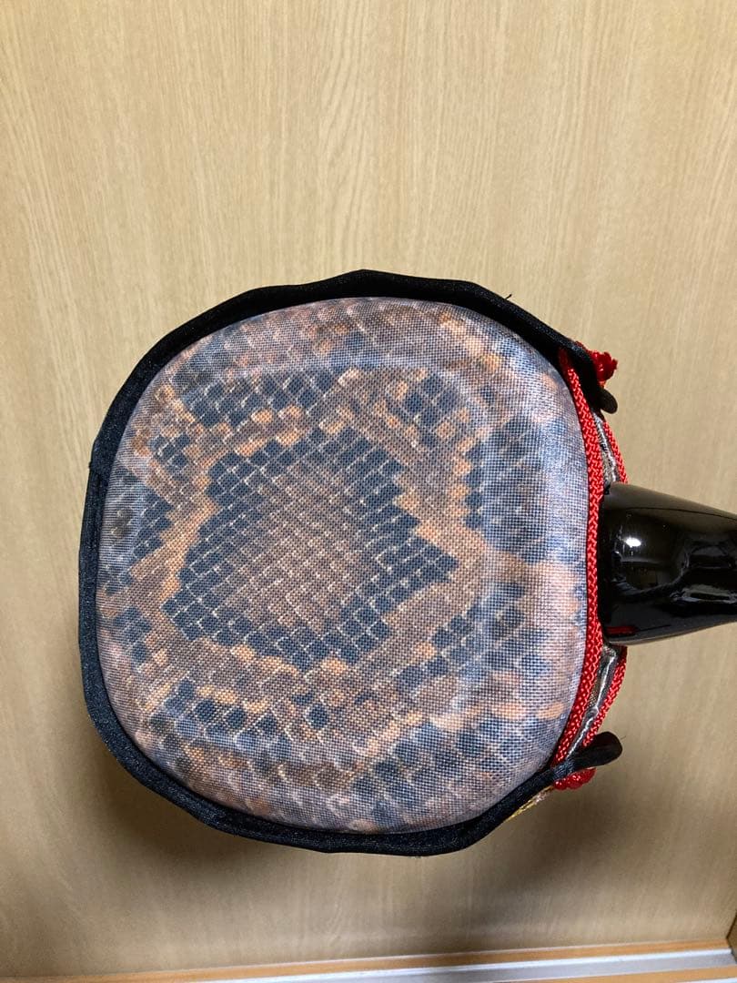 沖縄三線 人工皮 蛇柄 ハードケース 教本付