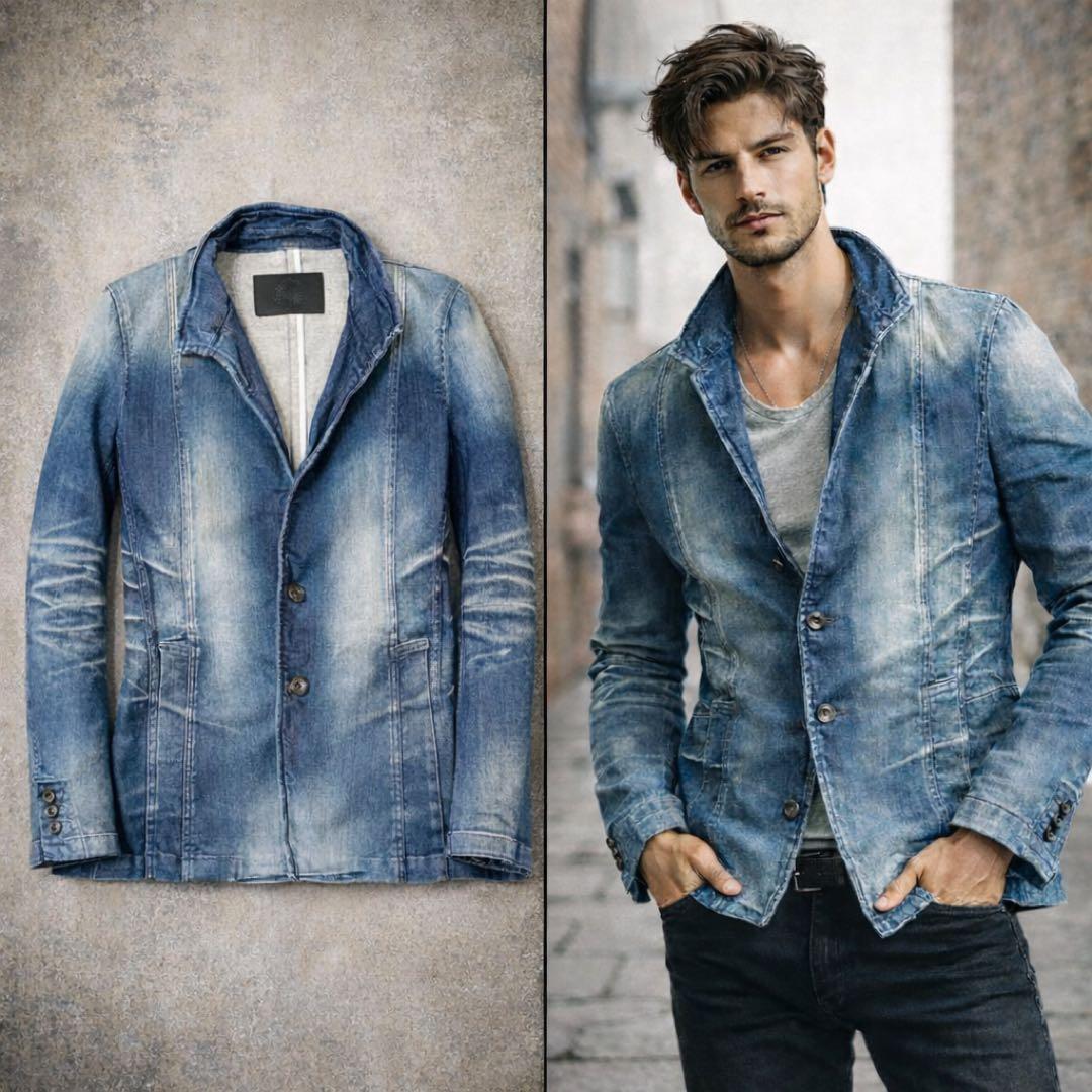 美品　トルネードマート クラウドヴィンテージ デニムスタンドジャケット L 日本