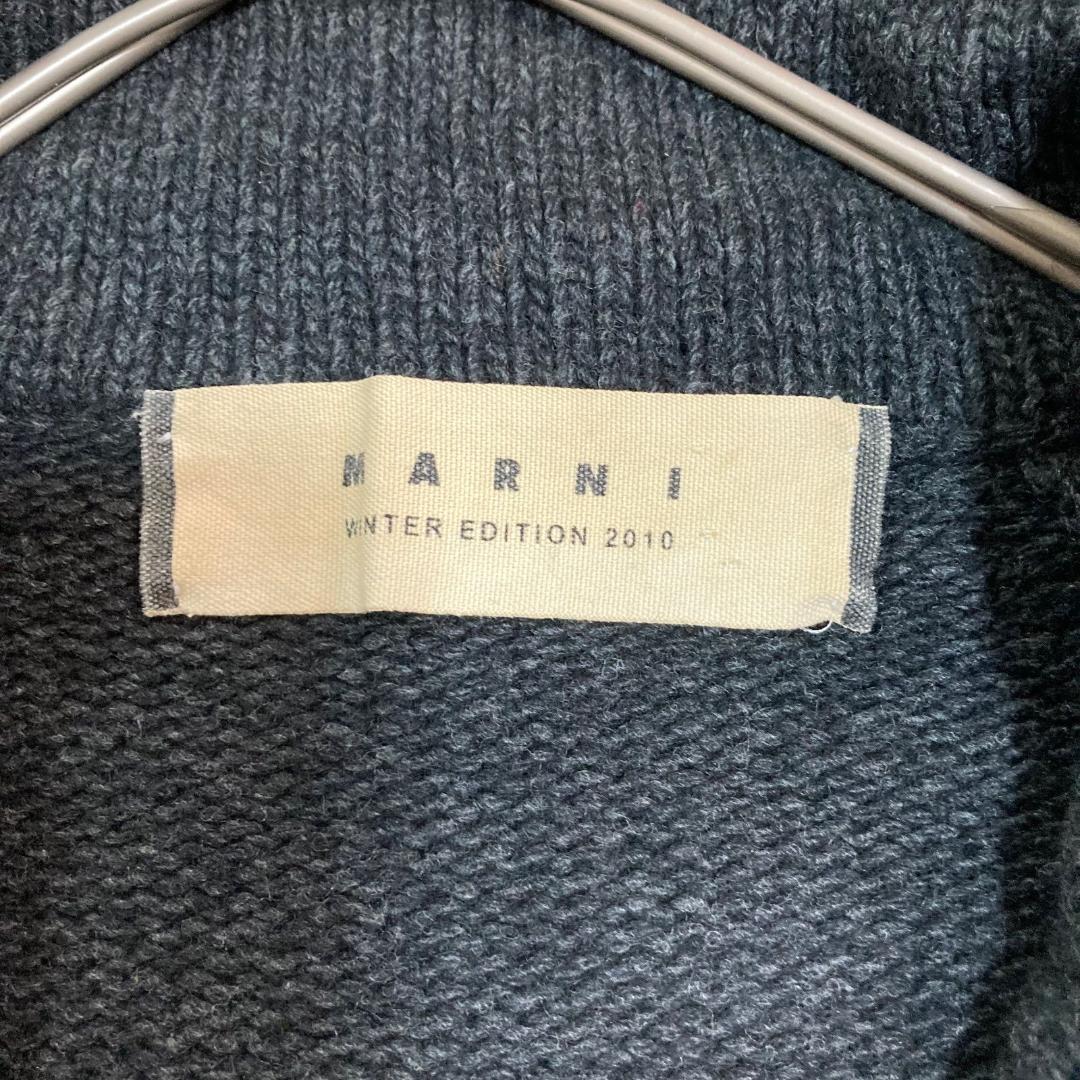 17042✨マルニ 42 カシミヤ混 リボン ウール ニットジャケット ブルゾン