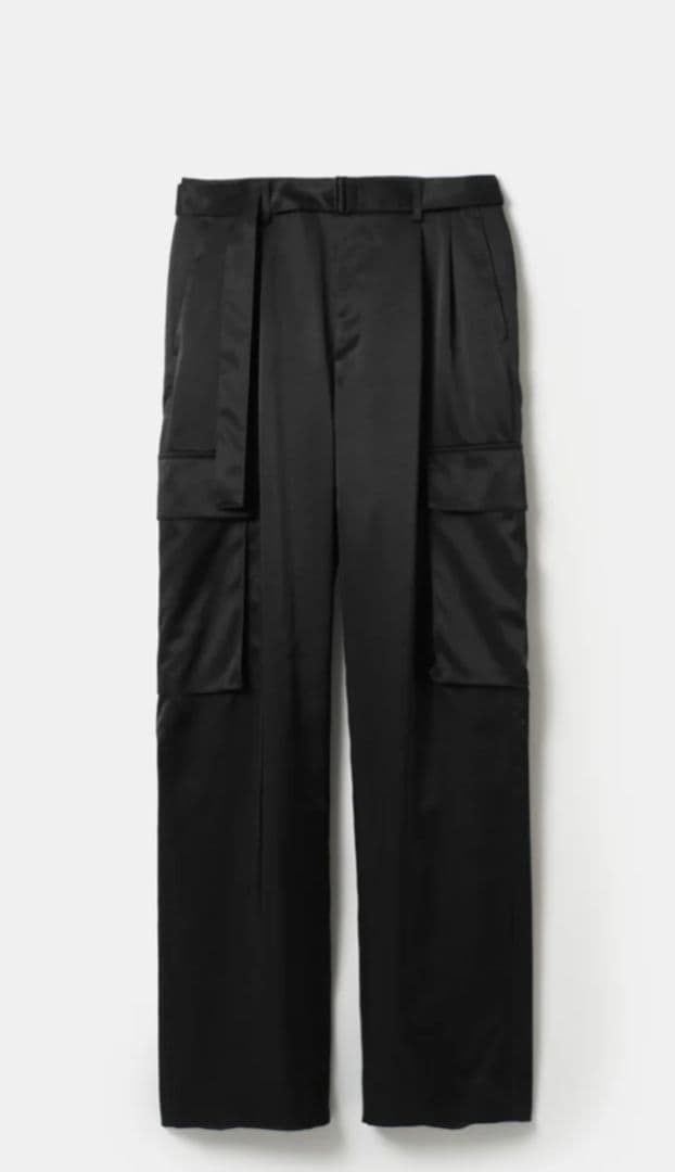 ゼロエイトサーカス　Satin belted cargo pants