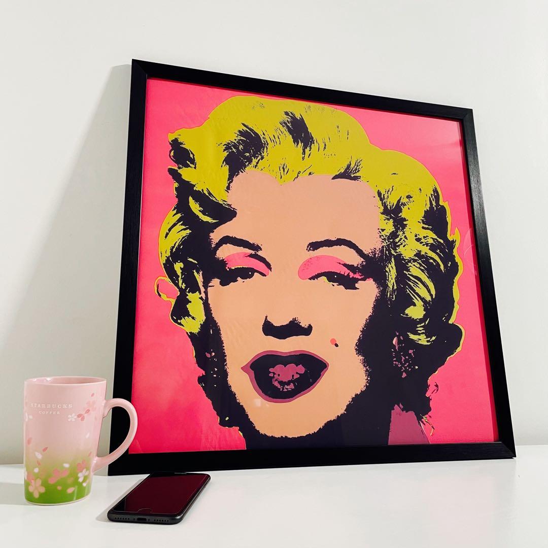 【額付50cm×50cmポスター】アンディ ウォーホル 「マリリンモンロー」①