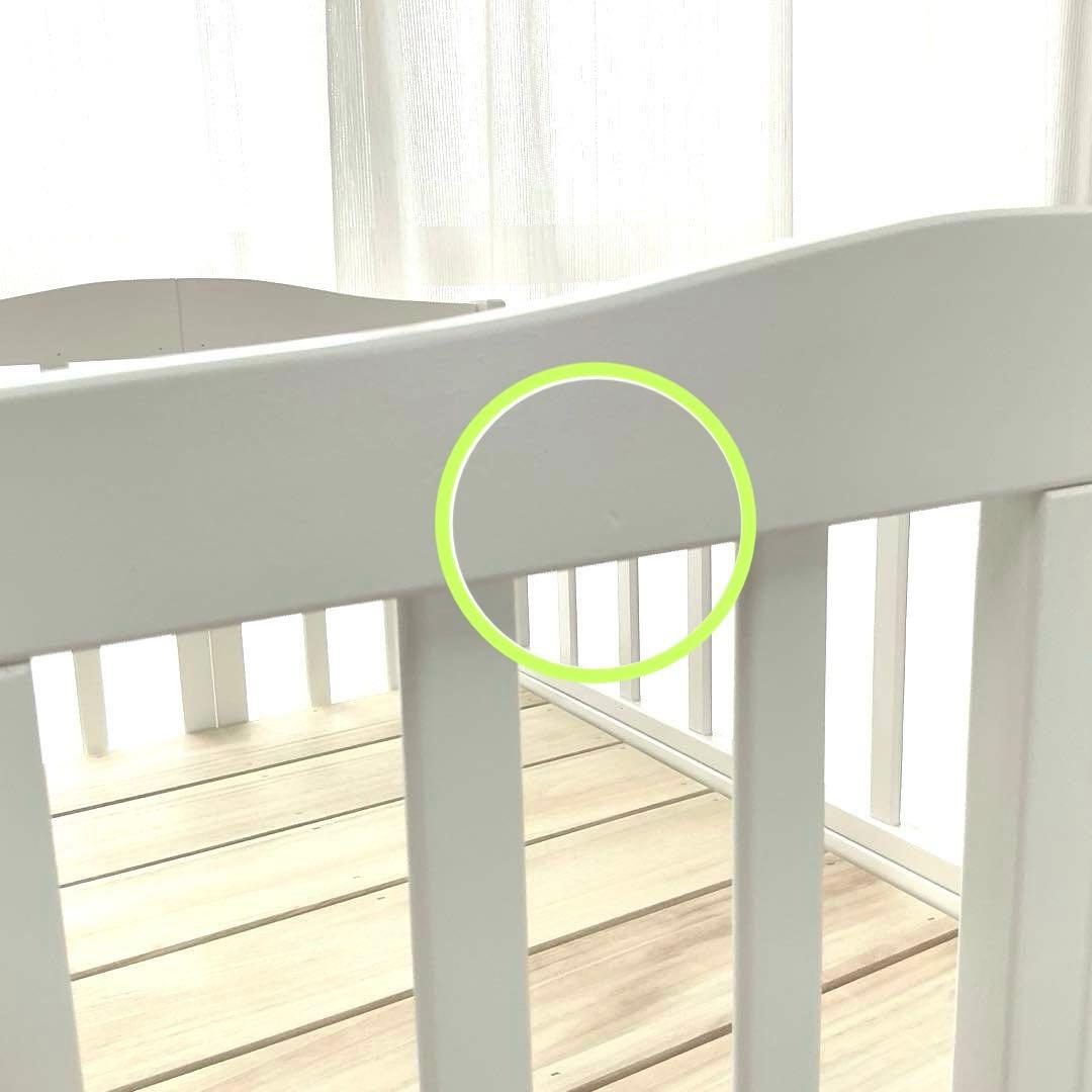 【美品】KATOJI ベビーベッド　折りたたみ　60×90 ホワイト