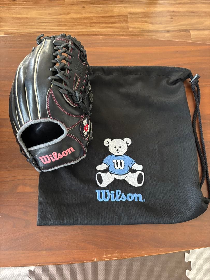 限定値下げ Wilson ウィルソンベア　軟式・ソフトボールグラブ　グラブ袋付