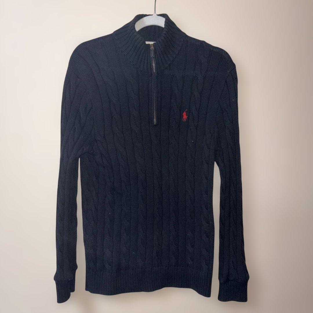 現行 POLO RALPH LAUREN ケーブルニット ハーフジップ