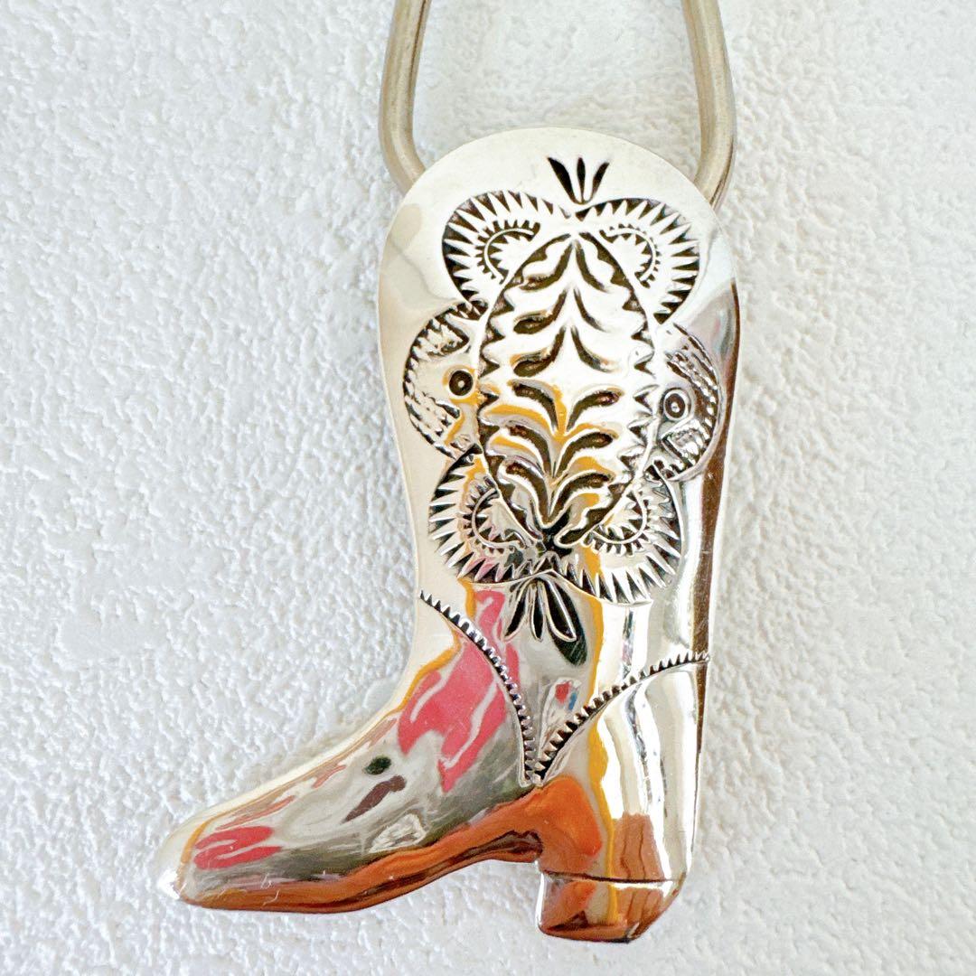 【美品】インディアンジュエリー　キーホルダー　キーリング　ナバホ