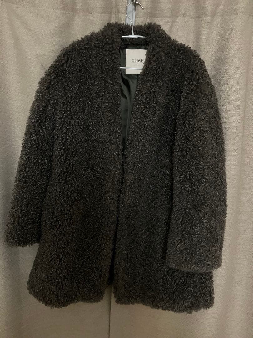 ジャーナルスタンダードレザージュ　シープエコファーコート　グレー