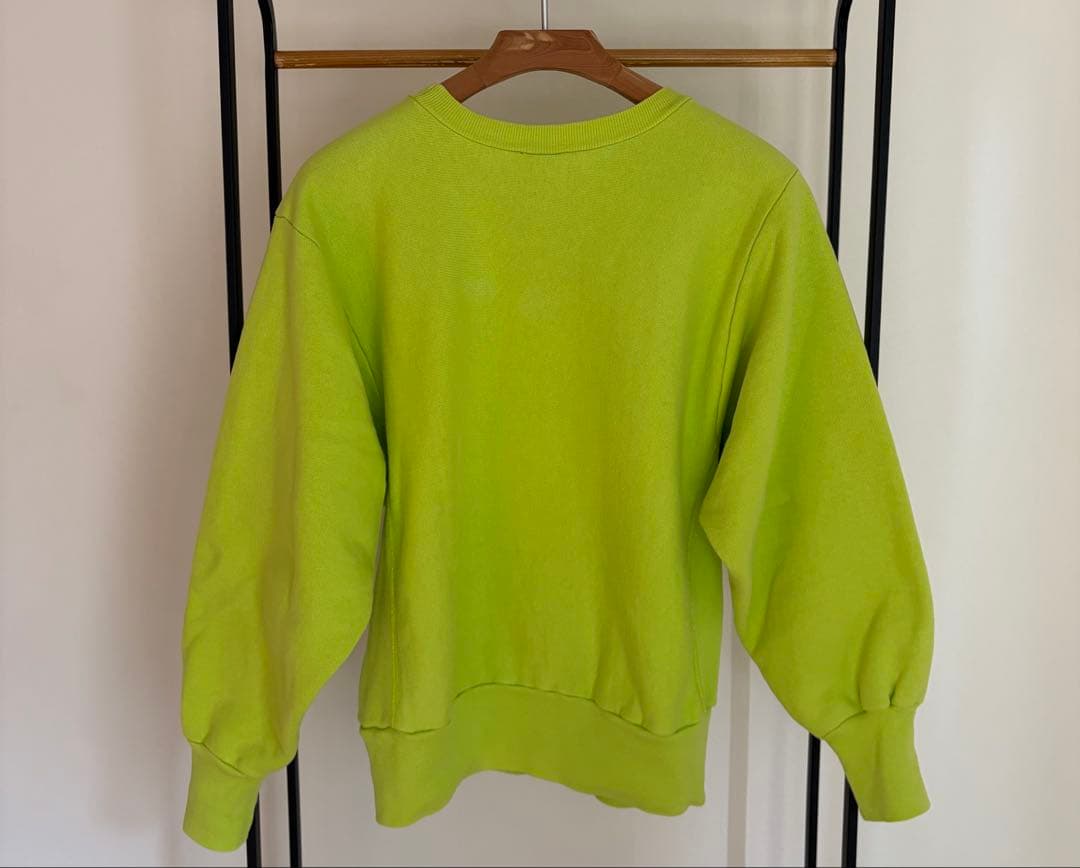 90's champion reverse weave 内縫い ネオングリーン