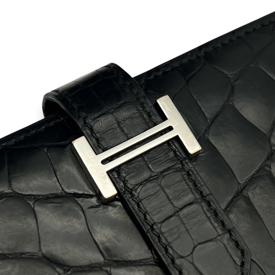 【極美品】エルメス　べアンスフレ　クロコダイル　黒　ブラック　高年式　654