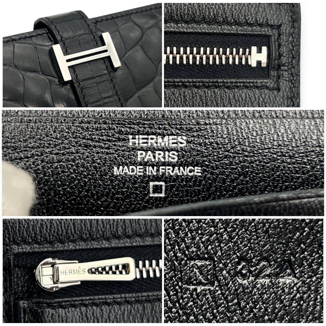 【極美品】エルメス　べアンスフレ　クロコダイル　黒　ブラック　高年式　654