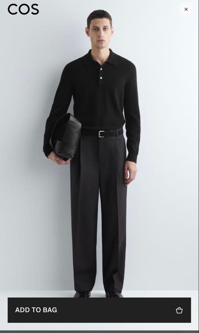 COS PLEATED WOOL TROUSERS プリーツ入りウールパンツ