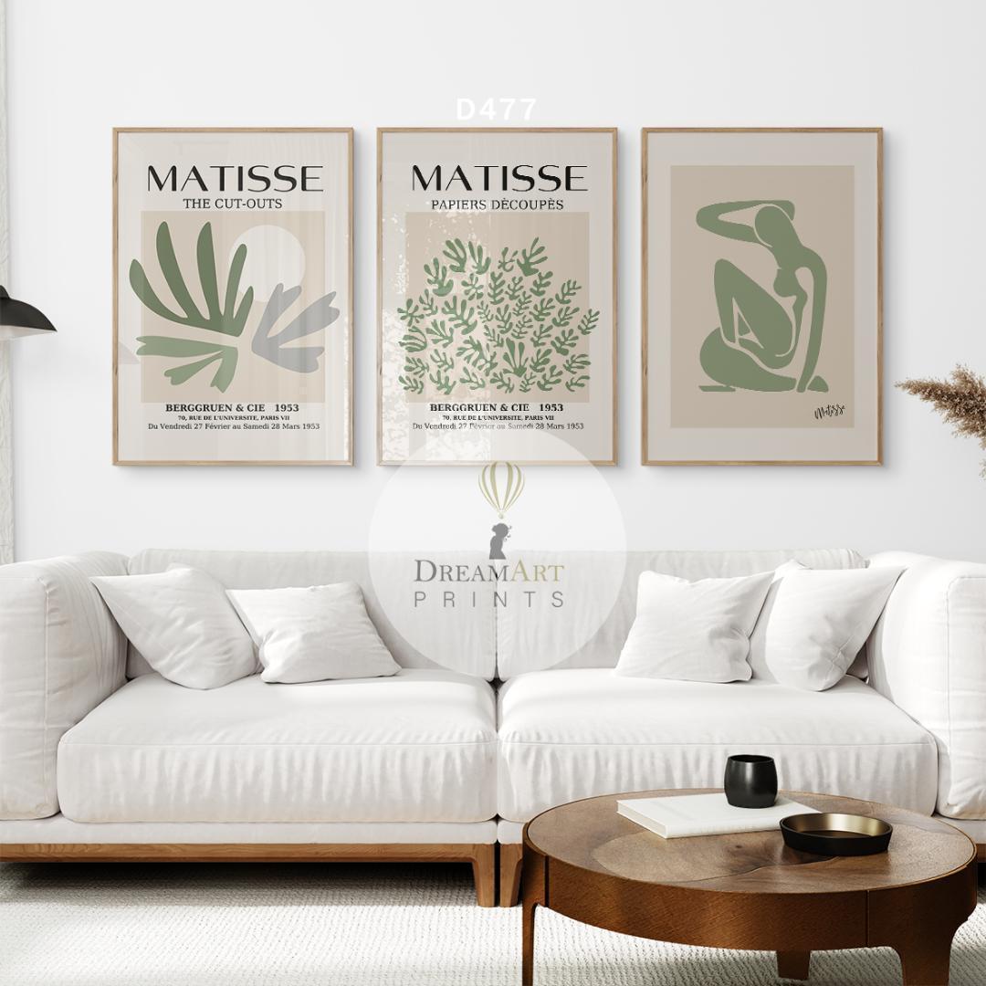 **専用**A3インテリアポスター マチス切り絵 D477 3枚セット