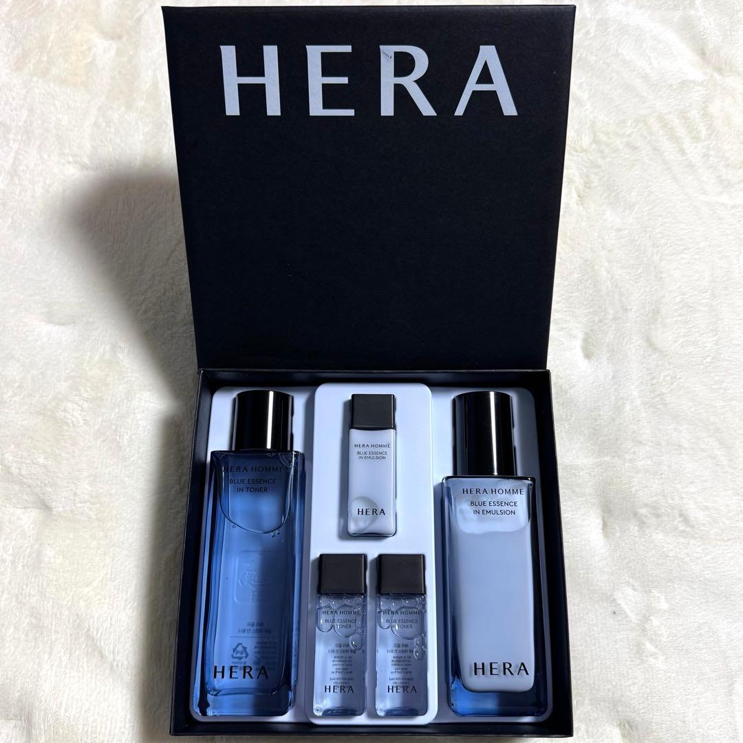 新品未使用 HERA ヘラ オムブルー 基礎化粧品セット 化粧水 乳液 メンズ