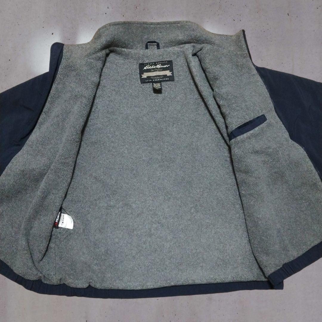 00s Eddie Bauer ウォームアップジャケット L 濃紺 シェルド