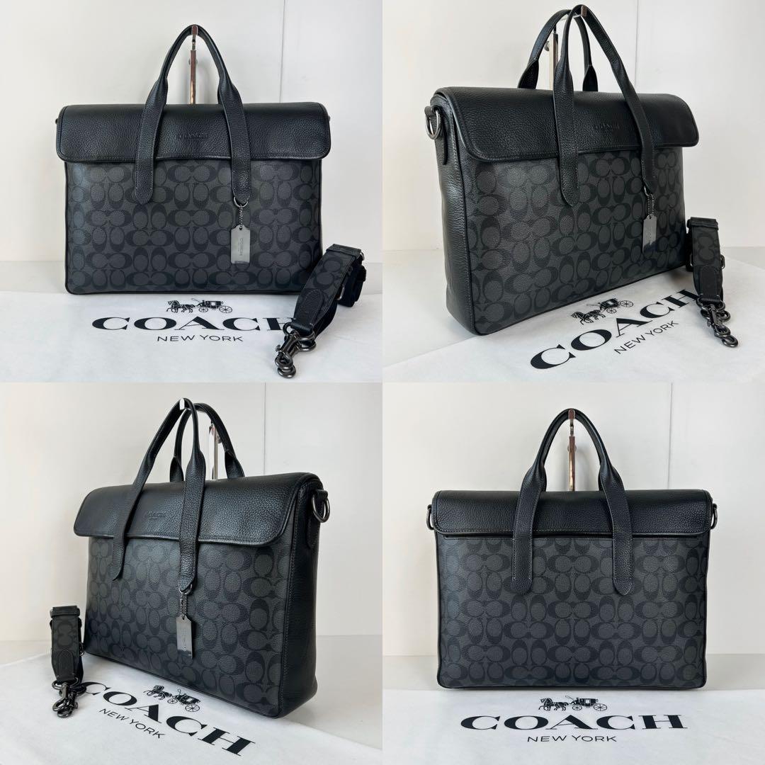 ✅【美品】定価12.1万　メンテ済み　コーチ　ビジネスバッグ　COACH レザー