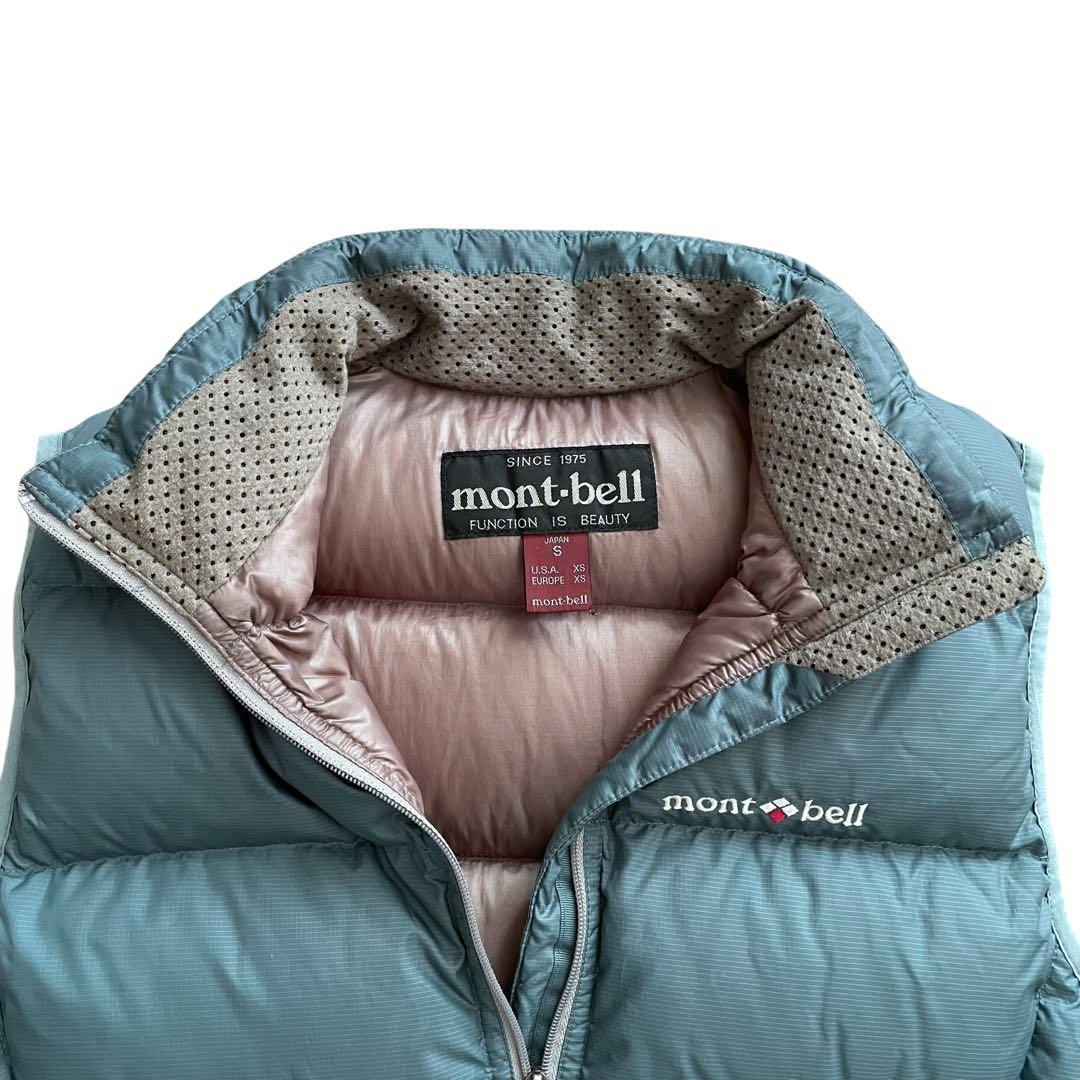 【美品】mont-bellモンベル 90s ネージュ ダウンベスト L.ブルー