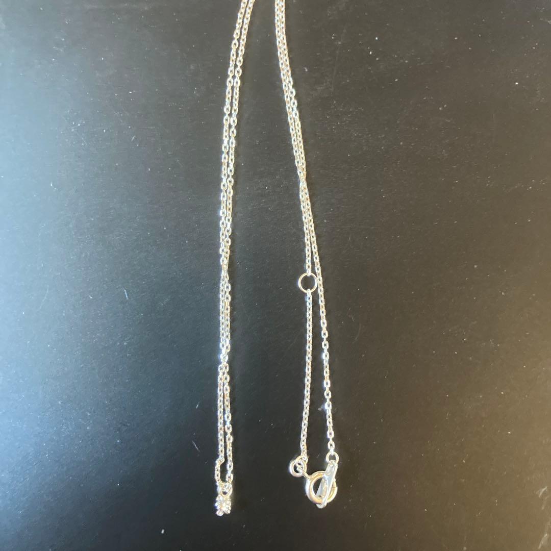 agete シルバーチェーンダイヤモンドネックレス