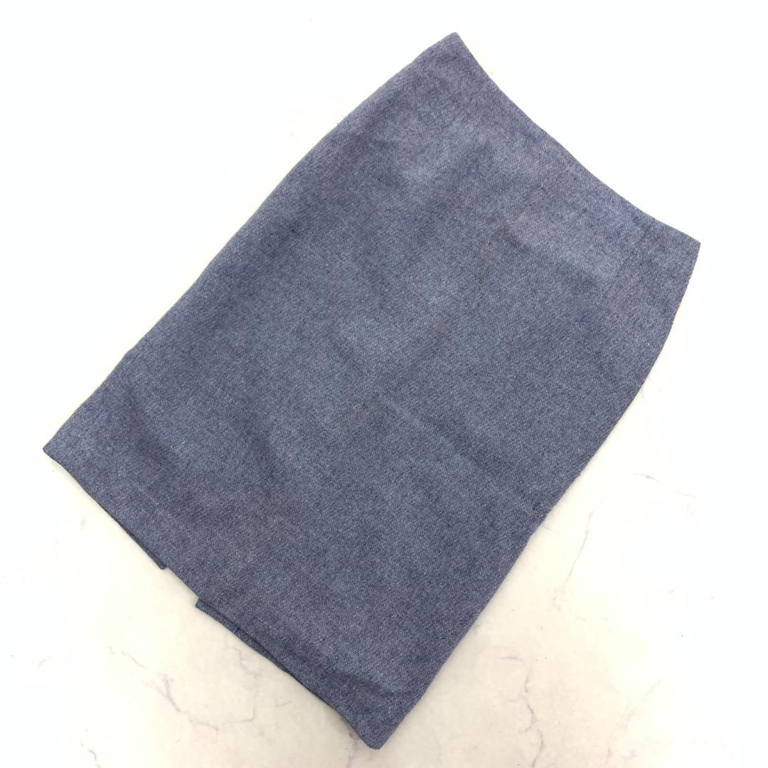 LA8625 9345 ANAYI アナイ スカートスーツ ブルー ウール 38