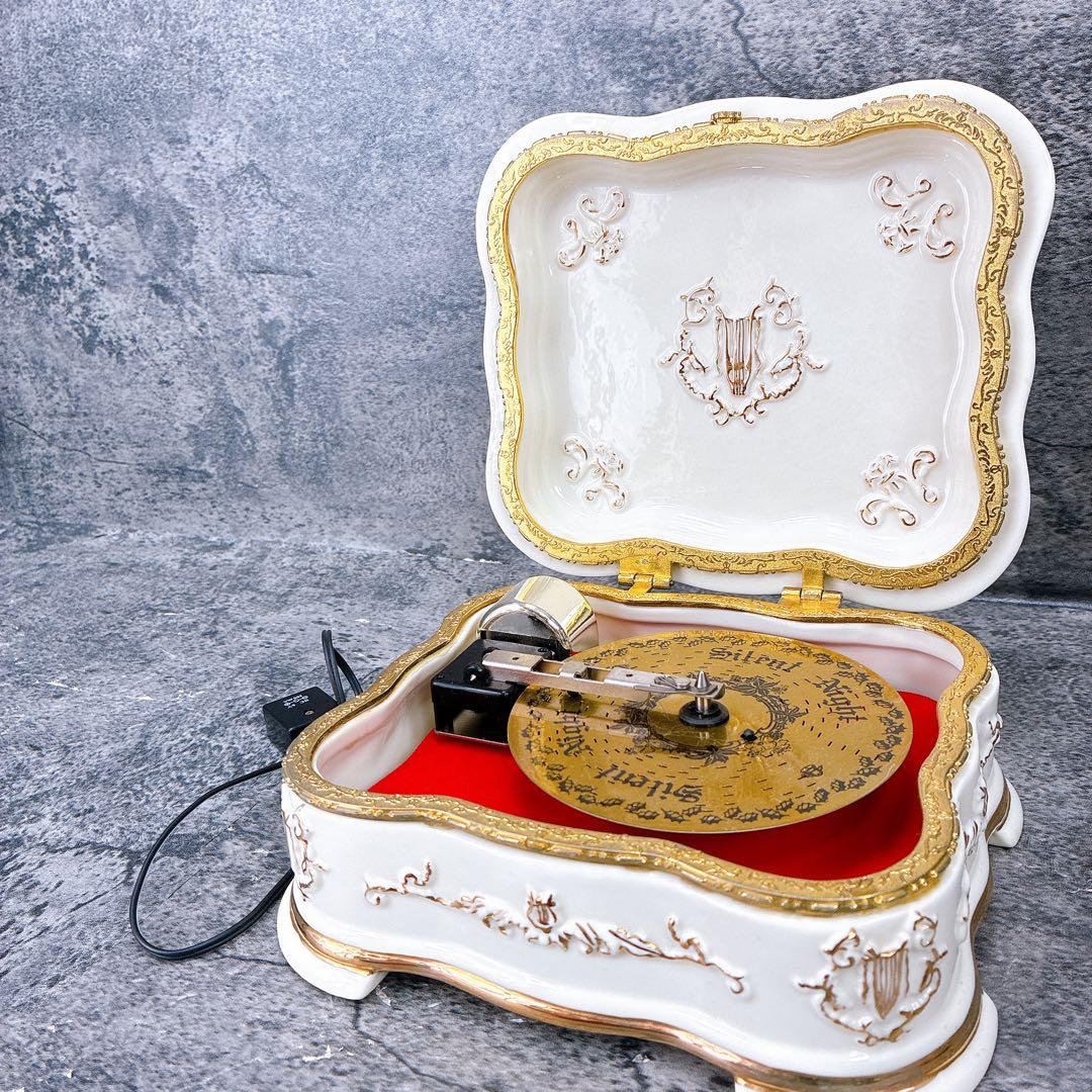 canty621様　スタークリスマス ディスクオルゴール 陶器 アンティーク