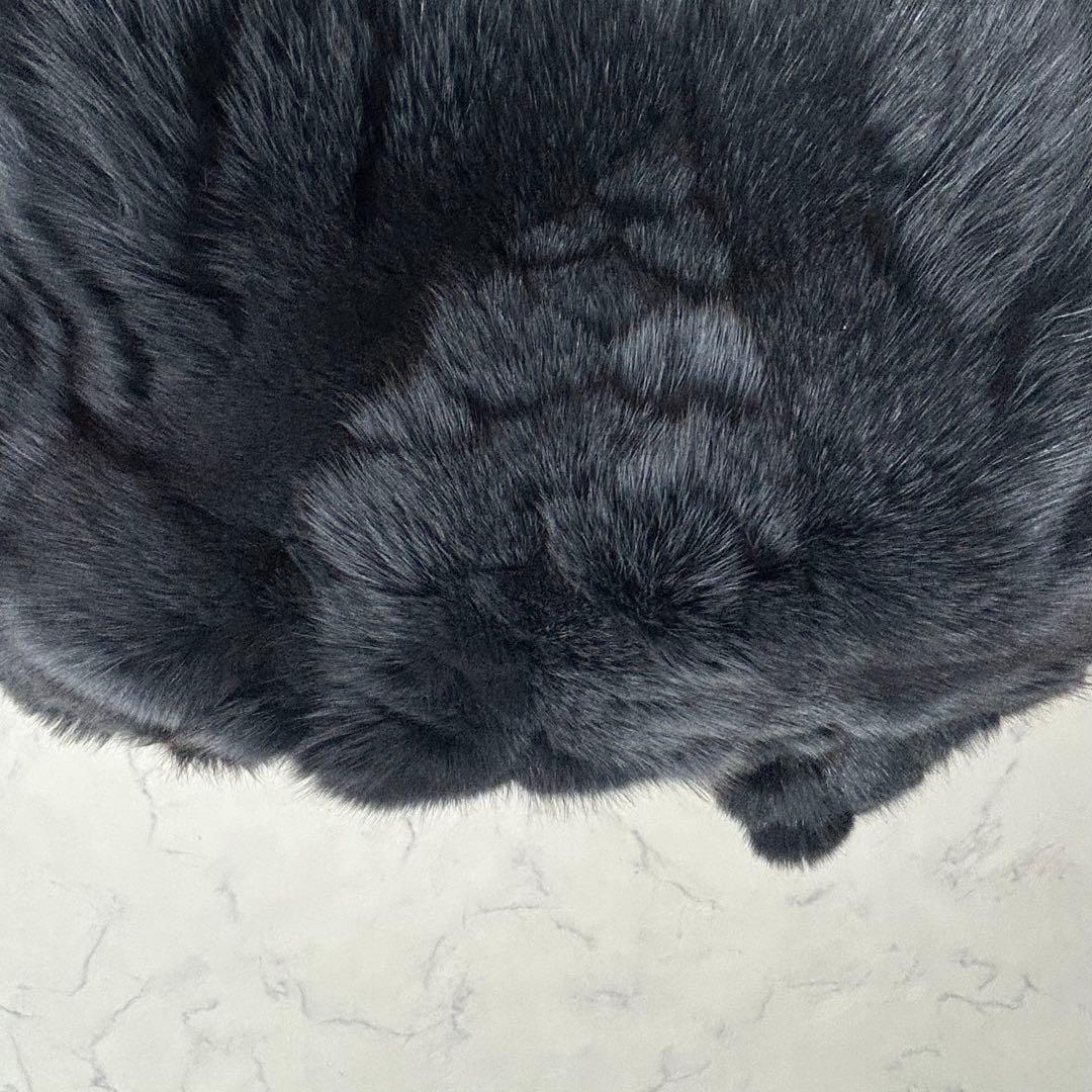 SAGA FOX 銀タグ ファーコート 13号 LL相当 グレーブラック 美品