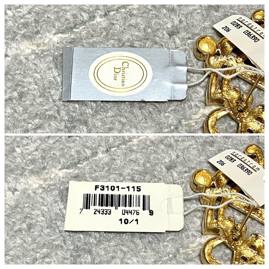 未使用保管品！クリスチャンディオール［旧ロゴ］ピンブローチ　ヴィンテージ　タグ付