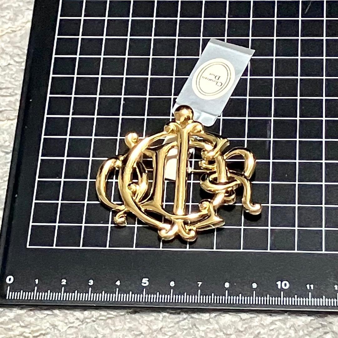 未使用保管品！クリスチャンディオール［旧ロゴ］ピンブローチ　ヴィンテージ　タグ付