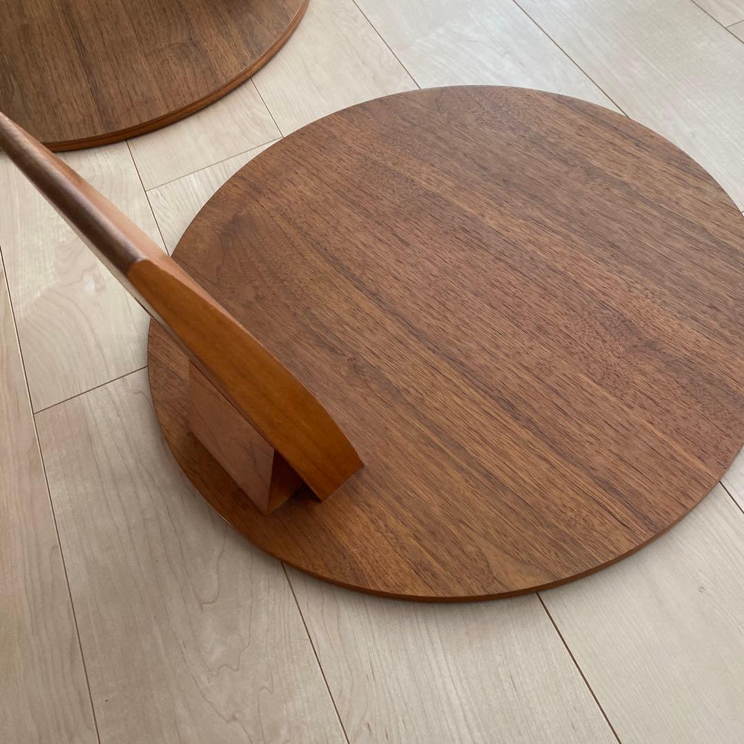 【2脚セット】モダンデザイン 木製座椅子 ブラウン