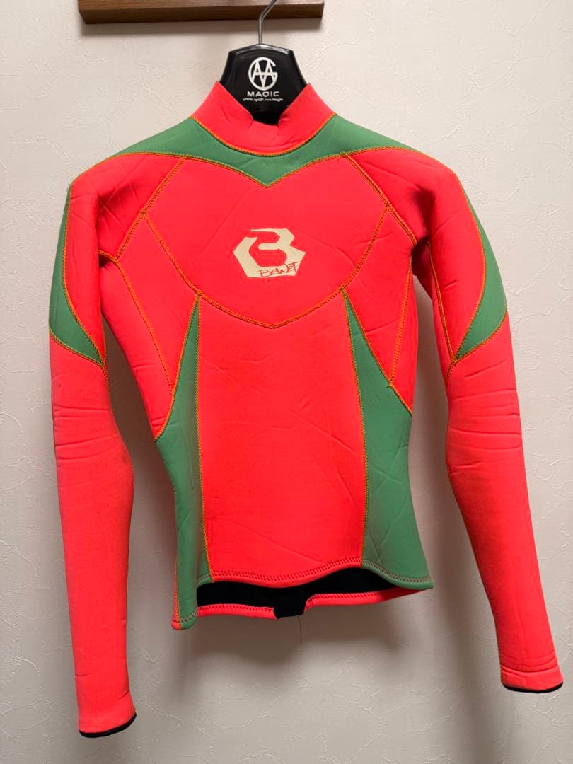 Bウェット 長袖タッパー ピンク/グリーン