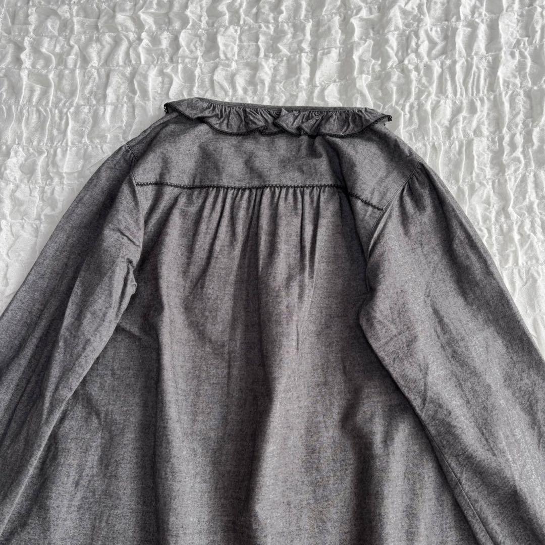 【新品未使用】 ピンクハウス ブラウス シャツ フリルカラー 花刺繍