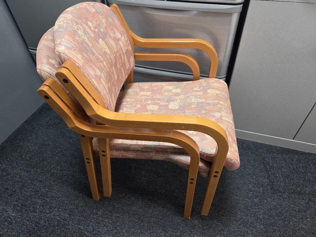 オリバー 介護用チェア 肘付タイプ 高機能ビニールレザー 二脚セット