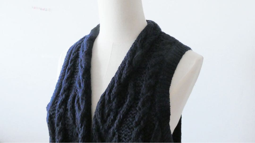 【美品！】Cruciani クルチアーニ ファーポケットニットジレ