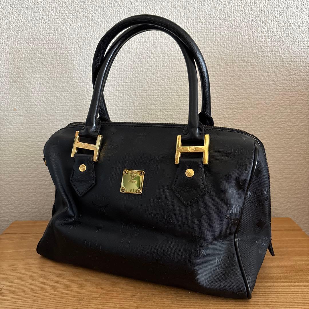 エムシーエム 2way ミニボストン モノグラム ブラック