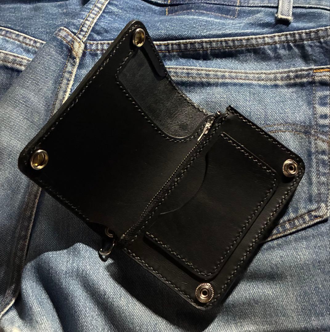 トラッカーウォレット　ミドル　シュリンク　ブラスゴールド