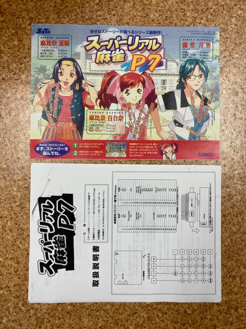 スーパーリアル麻雀P7 基板 ROMボード SETA アーケードゲーム ゲーセン