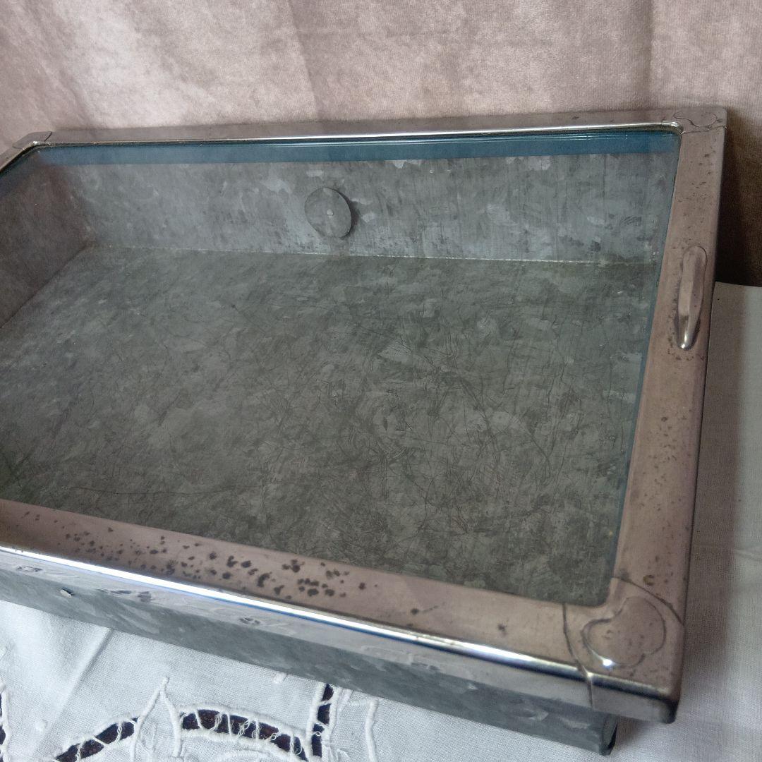 ♥ヴィンテージ　ブリキガラスケース　昭和レトロ♥